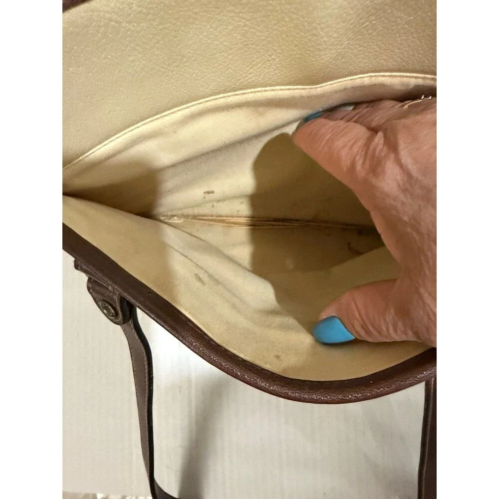 Vintage Rampage Beige Brown Shoulder Bag Classic 90s Y2K Structured Purse